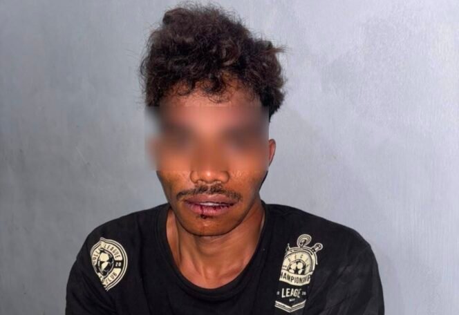 
 Seorang pria inisial LI (21) ditankap polisi setelah merampas handphone seorang wanita di Taman Meohai Kendari. Foto: Istimewa