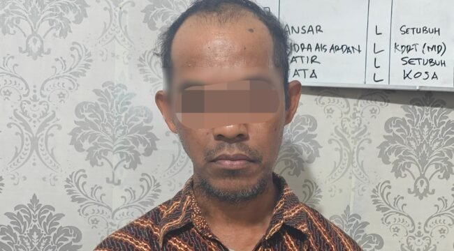 Seorang guru ngaji insial MA ditangkap polisi setelah diduga melakukan tindak pidana pencabulan terhadap anak di bawah umur. Foto: Istimewa