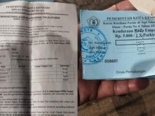 Surat rekomendasi pengelolaan parkir tepi jalan umum yang dikeluarkan oleh Dinas Perhubungan Kota Kendari. Foto: Istimewa
