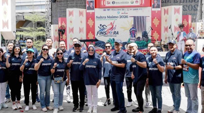 Walikota Kendari, Siska Karina Imran secara resmi membuka kegiatan Finspora 2026 yang ditangkaikan dengan Sultra Maimo di The Park Kendari. Foto: Istimewa.