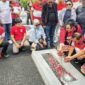 Ziarah dan tabur bunga di Taman Makam Pahlawan Taruna, Tangerang. Foto: Istimewa