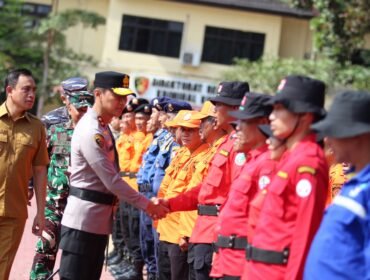 Polda Sulawesi Tenggara (Sultra) menyiapkan 631 personel gabungan untuk mengantisipasi dan menangani potensi kebakaran hutan dan lahan (karhutla) di wilayah Sultra. Foto: Istimewa