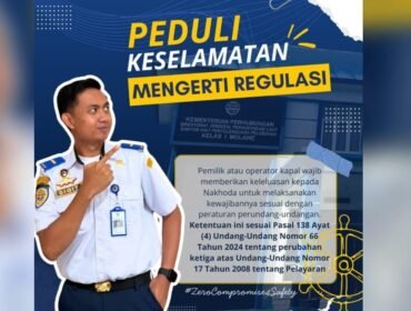 KIPP Kelas I Molawe mengingatkan pentingnya kepatuhan terhadap regulasi guna menjamin keselamatan pelayaran. Foto: Istimewa