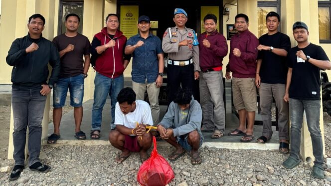 
 Dua pemuda di Konawe Selatan ditangkap polisi diduga edarkan sabu lewat sistem tempel. Foto: Istimewa
