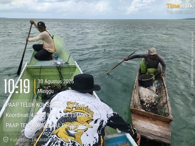 
 PAAP Teluk Kulisusu melakukan kegiatan pengawasan wilayah perairan pada Minggu, 30 Agustus 2026. Foto: Istimewa
