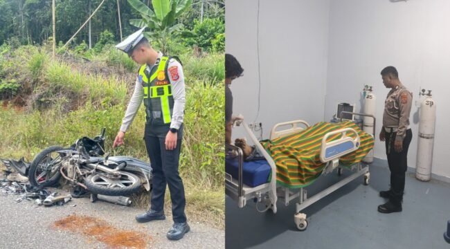 Kecelakaan lalu lintas di Kolaka Utara menewaskan seorang pengendara motor. Foto: Istimewa