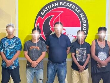 Lima pengedar sabu di Katobu diciduk Polres Muna. Foto: Istimewa
