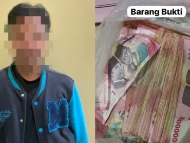 BA (45) beserta barang bukti kasus dugaan pemerasan. Foto: Istimewa