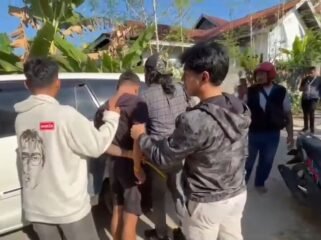 Pria inisial SF (37) ditangkap personel gabungan Polres Muna setelah diduga melakukan pembegalan  di Kelurahan Sidodadi. Foto: Istimewa