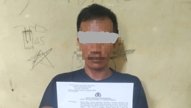 
 Pria inisial SR (41) ditangkap polisi kasus penipuan bermodus instalasi listrik di  Konawe Selatan. Foto: Istimewa