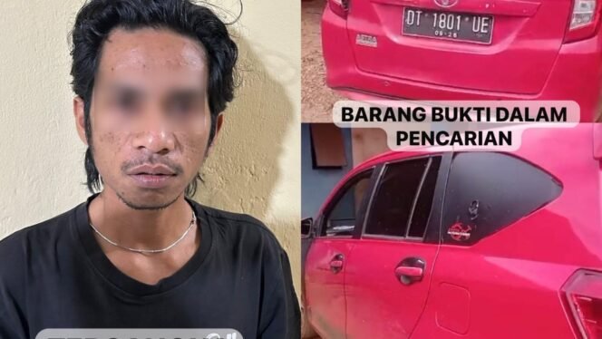 
 Pria asal Kabupaten Konawe Utara berinisial AK (30) ditangkap polisi setelah diduga gelapkan satu unit mobil Toyota Calya. Foto: Istimewa