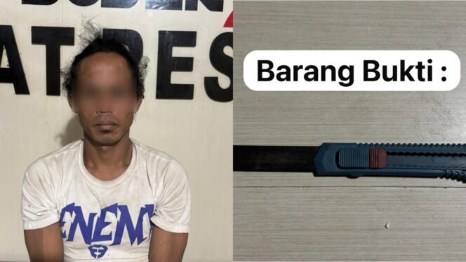 
 Seorang nelayan insial WA (39) ditangkap polisi setelah diduga menganiaya rekan seprofesinya menggunakan pisau cuter. Foto: Istimewa