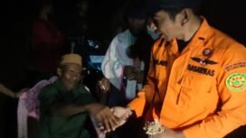 La Baadi (63) lansia yang hilang di hutan Tongkuno Kabupaten Muna ditemukan dalam kondisi selamat setelah tersesat tiga hari. Foto: Istimewa