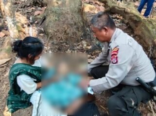 Seorang pria lansia, Andi Baru (64) meninggal dunia setelah terjatuh dari pohon enau setinggi delapan meter. Foto: Istimewa