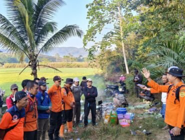 Tim SAR dikerahkan untuk melakukan operasi pencarian terhadap korban yang hilang di hutan Anggoro Konawe. Foto: Istimewa