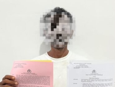 Seorang pria insial UM (41) ditangkap Sat Reskrim Polres Muna diduga aniaya mantan mertuanya di Kondongia Muna. Foto: Istimewa