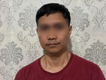 Seorang driver ojek online (ojol) inisial RI (38) ditangkap polisi setelah diduga melakukan aksi begal payudra mahasiswi di Kendari. Foto: Istimewa