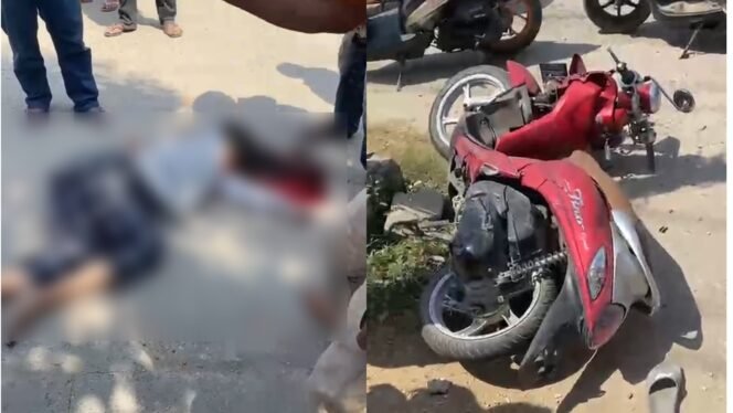 
 Seorang wanita insial AZ (18) yang merupakan penumpang motor Yamaha Fina meninggal dunia setelah kecelakaan di Peremptan Syech Yusuf, Kelurahan Korumba, Kota Kendari. Foto: Istimewa