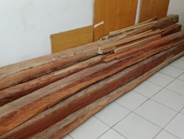 Barang bukti kayu yang disita petugas pada penangkapan dua warga Soropia Konawe yang diduga melakukan pembalakan liar di kawasan Tahura Nipa-Nipa. Foto: Penafaktual.com