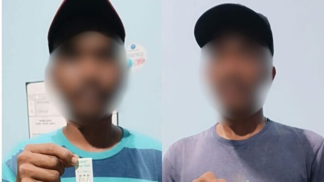 
 Dua pria yang bekerja sebagai Buruh Harian diamankan polisi karena positif narkoba. Foto: Istimewa