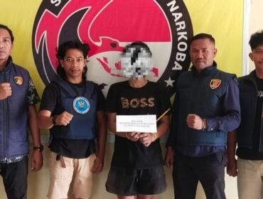 Sat Res Narkoba Polres Muna mengamankan pria inisial MK (19) bersama 4 gram sabu di Wamponiki Muna. Foto:Istimewa