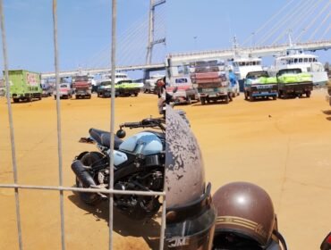 Tampak area kawasan Pelabuhan Nusantara Kendari yang dikeluhkan penumpang soal debu yang timbul akibat aktivitas bongkar muat kapal tongkang. Foto: Istimewa