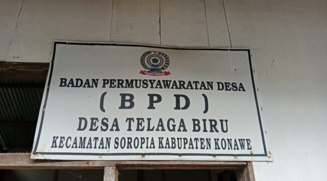 Ketua BPD Telaga Biru, Kecamatan Soropia, Kabupaten Konawe terlibat dugaan pembalalakan liar di kawasan Tahura Nipa-Nipa. Foto: Penafaktual.com